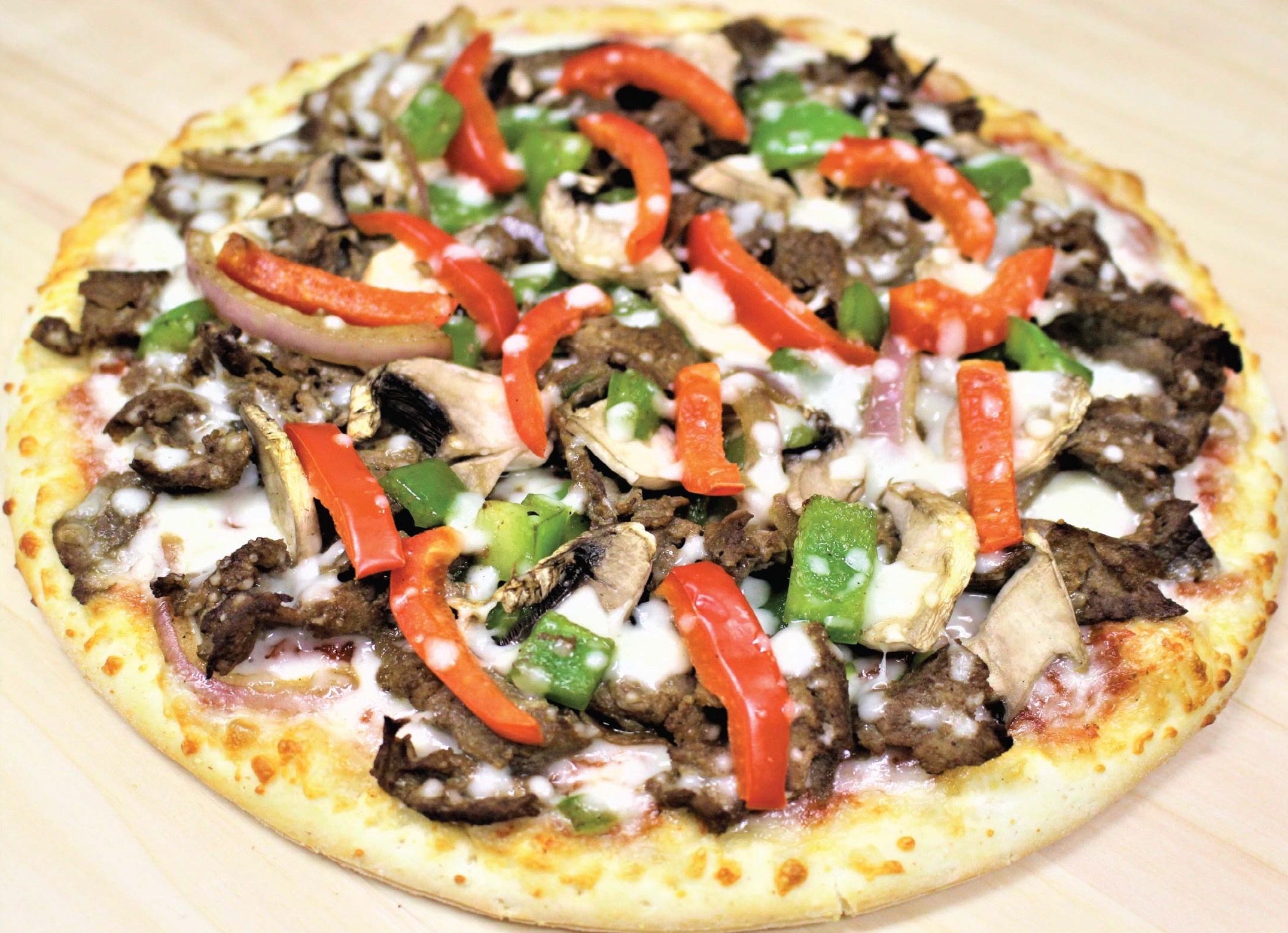 Steak Pizza.