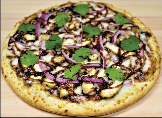 BBQ Chicken Pizza.