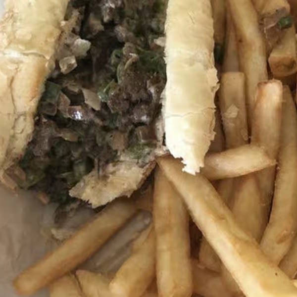 Beef Philly Steak Sandwich.